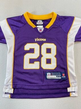 Reebok Unisex Kids Minnesota Vikings Adrian Peterson Football Jersey Size 2T